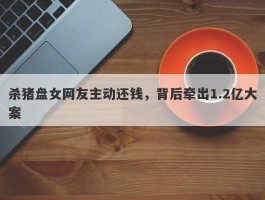 杀猪盘女网友主动还钱，背后牵出1.2亿大案