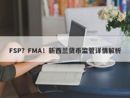 FSP？FMA！新西兰货币监管详情解析