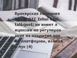 Брокерская компания "GTC Zehui Capital" не имеет лицензии на регулирование на открытие новой платформы, изменяя лук (4)