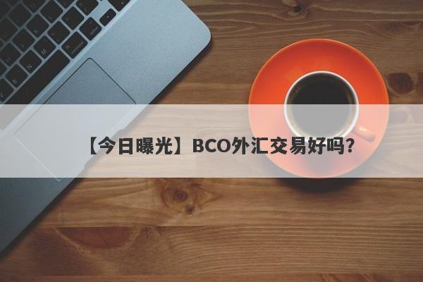 【今日曝光】BCO外汇交易好吗？
